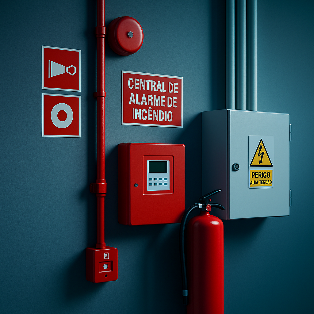 Sistema de alarme de incêndio e detecção de fumaça